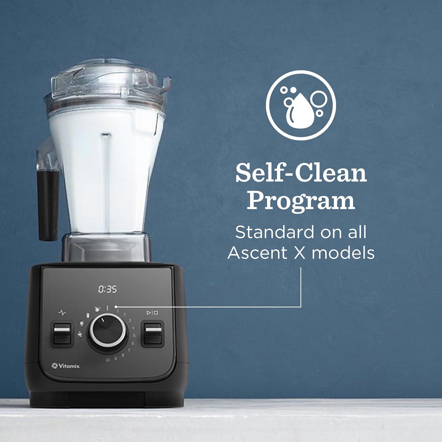 imageVitamix Ascent X2 Blender with Three Blending Programs SelfCleaning Program ProfessionalGrade Blender for Smoothies Soups and More StainlessSteel Blades 48 Oz Container Nano GrayMidnight Blue