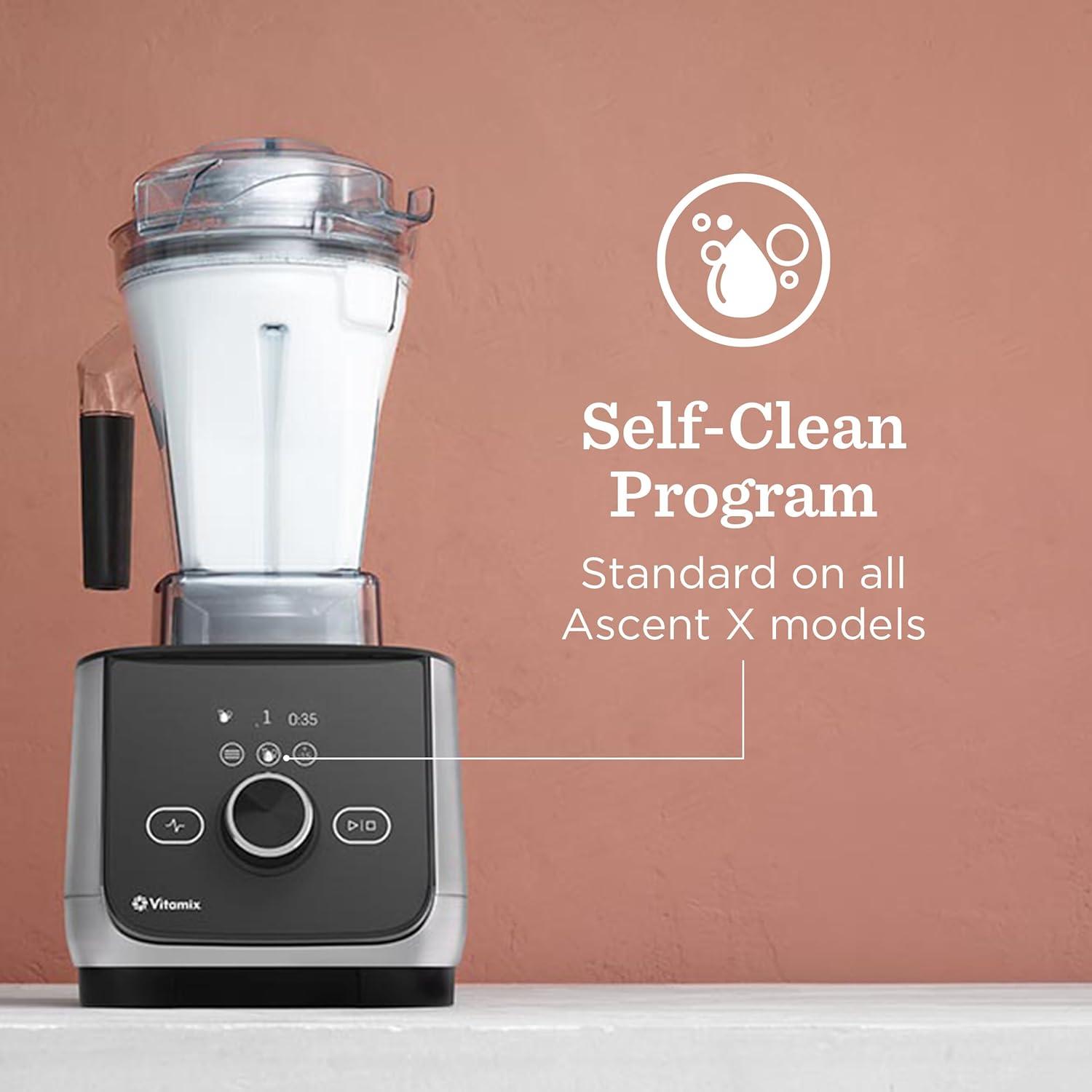 imageVitamix Ascent X4 Blender with Five Blending Programs SelfCleaning Program ProfessionalGrade Blender for Smoothies Soups amp More StainlessSteel Blades 48 Oz Container Brushed StainlessPolar White