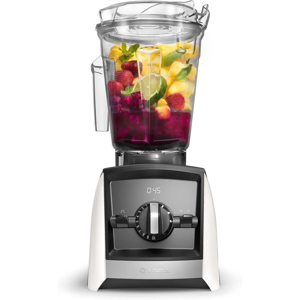 imageVitamix A2500 Ascent Series Smart Blender ProfessionalGrade 64 oz LowProfile Container Red RenewedWhite