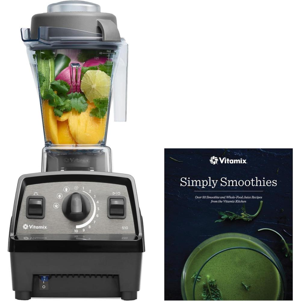 imageVitamix Propel 510 Blender with Simply Smoothies Cookbook 3 Preset Blending Programs ProfessionalGrade 48oz Container EmeraldBlack