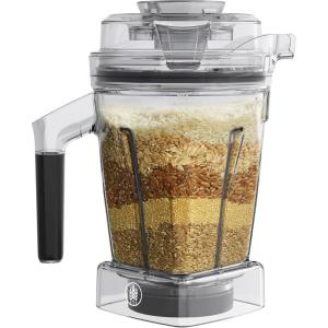 Vitamix 48-Ounce Dry Grains Blender Container with SELF-DETECT, Dishwasher-Safe, BPA-Free, Laser-Cut Stainless-Steel Blades, Tamper Included, Compatible with All Full-Size Vitamix Blenders(Clear)